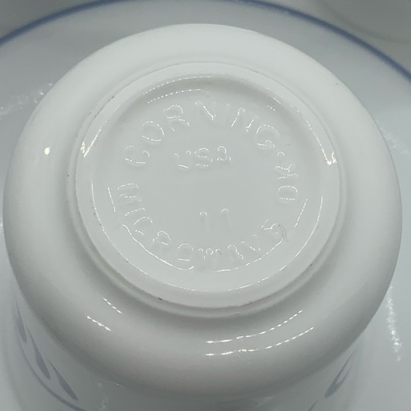 CORELLE CORNINGWARE Cup and Saucers!  Oceanview!  Set of 4! - Picture 3 of 6